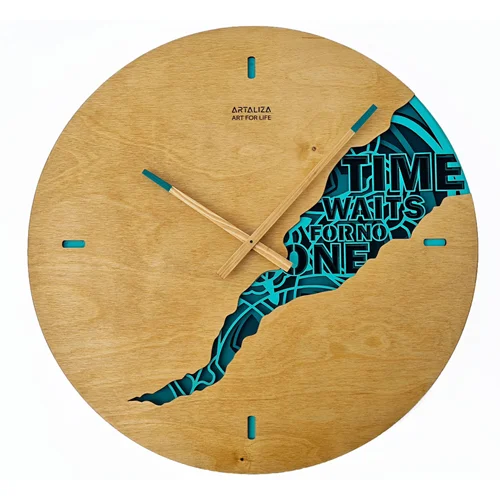 ساعت آرتالیزا چوبی مدل Time سبز-آبی